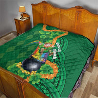 St Patrick's Day Hawaii Quilt Hauoli Maoli Funny Shaka Leprechaun LT14 - Polynesian Pride