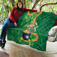 St Patrick's Day Hawaii Quilt Hauoli Maoli Funny Shaka Leprechaun LT14 - Polynesian Pride