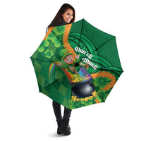 St Patrick's Day Hawaii Umbrella Hauoli Maoli Funny Shaka Leprechaun LT14 - Polynesian Pride
