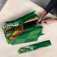 St Patrick's Day Hawaii Umbrella Hauoli Maoli Funny Shaka Leprechaun LT14 - Polynesian Pride