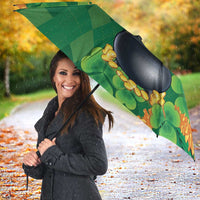 St Patrick's Day Hawaii Umbrella Hauoli Maoli Funny Shaka Leprechaun LT14 - Polynesian Pride