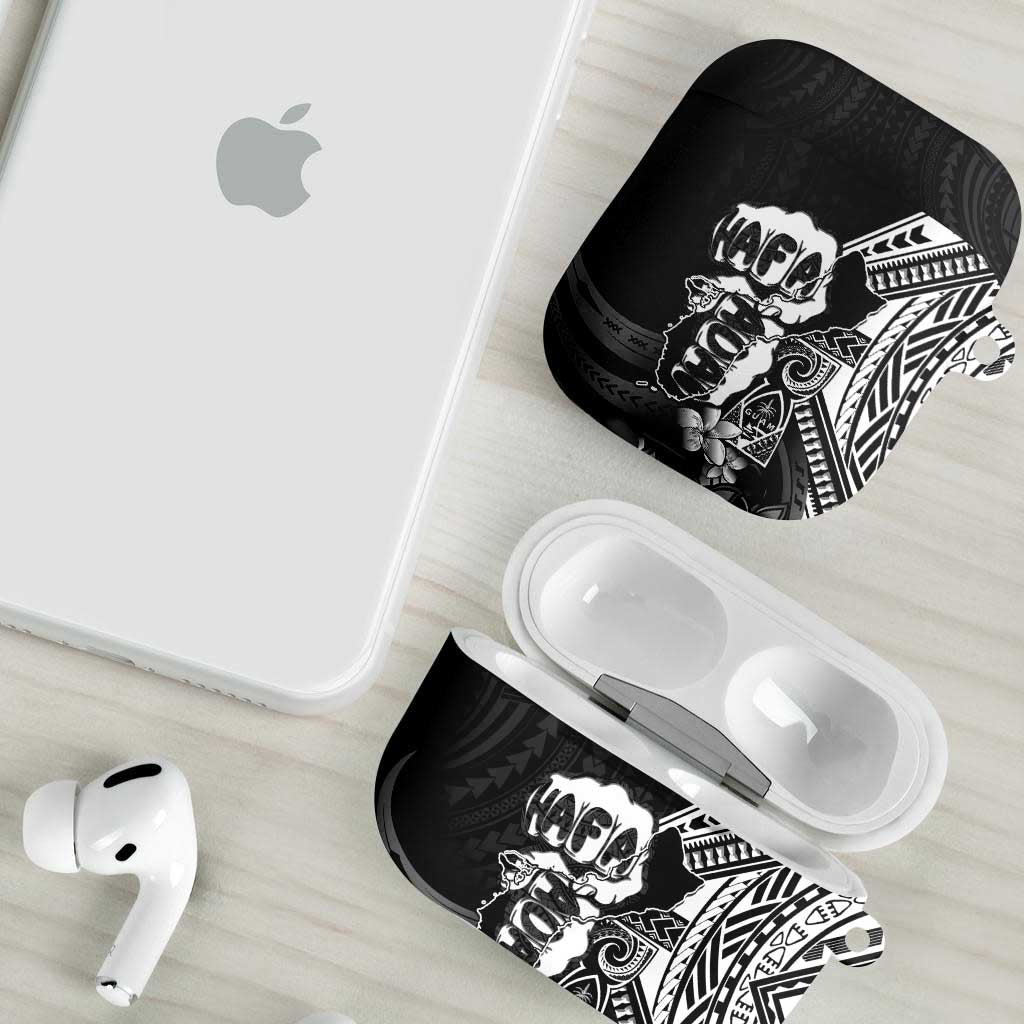 Hafa Adai Guam Discovery Day AirPods Case Chamorro Latte Stone Hand Black Version LT14 - Polynesian Pride