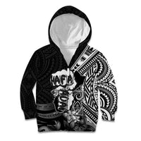 Hafa Adai Guam Discovery Day Kid Hoodie Chamorro Latte Stone Hand Black Version LT14 Zip Hoodie Black - Polynesian Pride