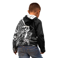 Hafa Adai Guam Discovery Day Kid Hoodie Chamorro Latte Stone Hand Black Version LT14 - Polynesian Pride