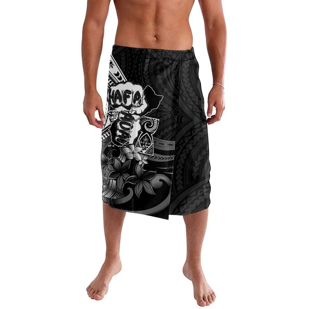 Hafa Adai Guam Discovery Day Lavalava Chamorro Latte Stone Hand Black Version LT14 Black - Polynesian Pride