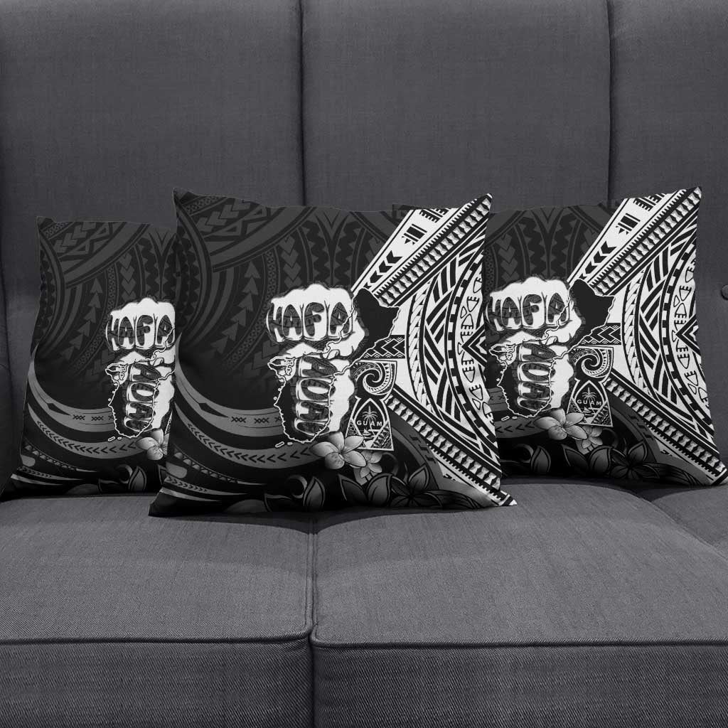 Hafa Adai Guam Discovery Day Pillow Cover Chamorro Latte Stone Hand Black Version LT14 - Polynesian Pride