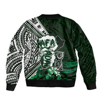 Hafa Adai Guam Discovery Day Bomber Jacket Chamorro Latte Stone Hand Green Version LT14 - Polynesian Pride