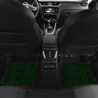 Hafa Adai Guam Discovery Day Car Mats Chamorro Latte Stone Hand Green Version LT14 Set 2pcs - Back Green - Polynesian Pride