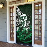 Hafa Adai Guam Discovery Day Door Cover Chamorro Latte Stone Hand Green Version LT14 - Polynesian Pride