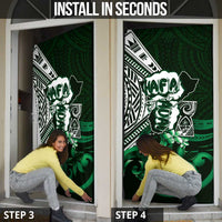Hafa Adai Guam Discovery Day Door Cover Chamorro Latte Stone Hand Green Version LT14 - Polynesian Pride