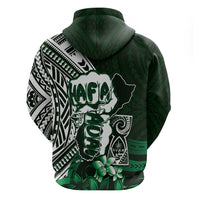 Hafa Adai Guam Discovery Day Hoodie Chamorro Latte Stone Hand Green Version LT14 - Polynesian Pride