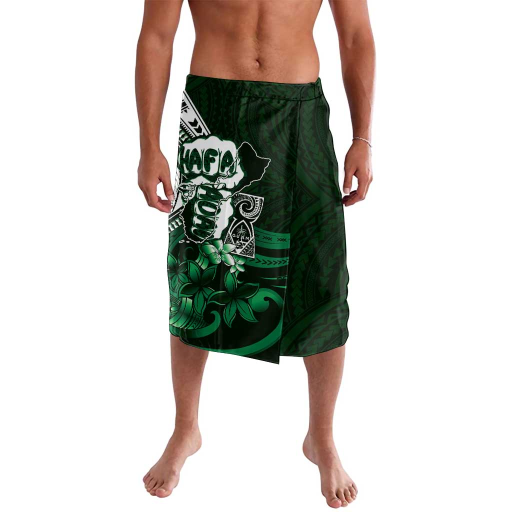Hafa Adai Guam Discovery Day Lavalava Chamorro Latte Stone Hand Green Version LT14 Green - Polynesian Pride