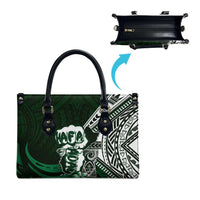 Hafa Adai Guam Discovery Day Leather Bag Chamorro Latte Stone Hand Green Version LT14 - Polynesian Pride