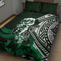 Hafa Adai Guam Discovery Day Quilt Bed Set Chamorro Latte Stone Hand Green Version LT14 - Polynesian Pride