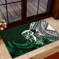 Hafa Adai Guam Discovery Day Rubber Doormat Chamorro Latte Stone Hand Green Version LT14 - Polynesian Pride
