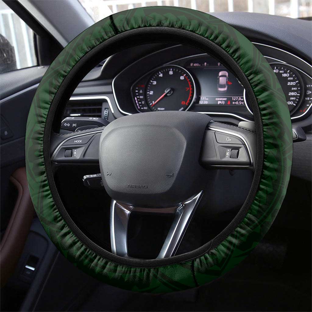 Hafa Adai Guam Discovery Day Steering Wheel Cover Chamorro Latte Stone Hand Green Version LT14 - Polynesian Pride
