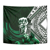 Hafa Adai Guam Discovery Day Tapestry Chamorro Latte Stone Hand Green Version LT14 - Polynesian Pride