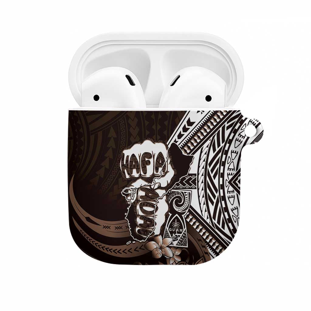 Hafa Adai Guam Discovery Day AirPods Case Chamorro Latte Stone Hand Brown Version LT14 Brown - Polynesian Pride
