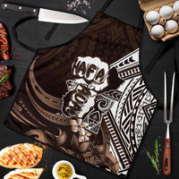 Hafa Adai Guam Discovery Day Apron Chamorro Latte Stone Hand Brown Version LT14 Brown - Polynesian Pride