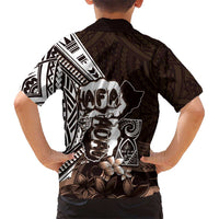 Hafa Adai Guam Discovery Day Hawaiian Shirt Chamorro Latte Stone Hand Brown Version LT14 - Polynesian Pride