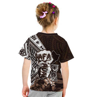 Hafa Adai Guam Discovery Day Kid T Shirt Chamorro Latte Stone Hand Brown Version LT14 - Polynesian Pride