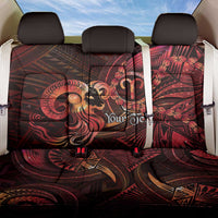 Personalised Polynesia Zodiac Aries Back Car Seat Cover Galaxy Polynesian Pattern Chest Tattoo Style LT14 One Size Red - Polynesian Pride