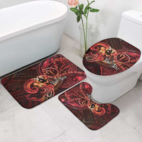 Personalised Polynesia Zodiac Aries Bathroom Set Galaxy Polynesian Pattern Chest Tattoo Style LT14 - Polynesian Pride