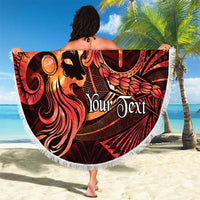 Personalised Polynesia Zodiac Aries Beach Blanket Galaxy Polynesian Pattern Chest Tattoo Style LT14 - Polynesian Pride