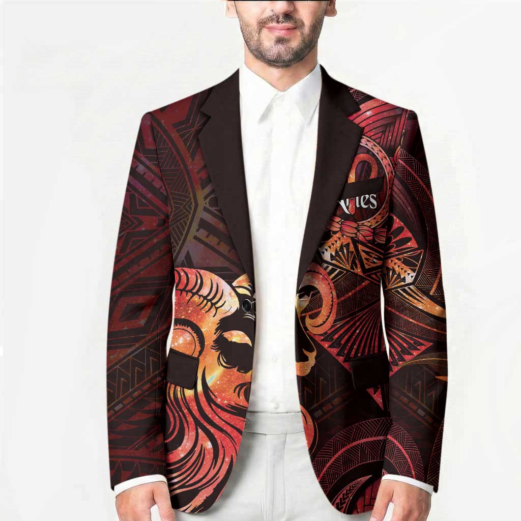 Personalised Polynesia Zodiac Aries Blazer Galaxy Polynesian Pattern Chest Tattoo Style LT14 - Polynesian Pride