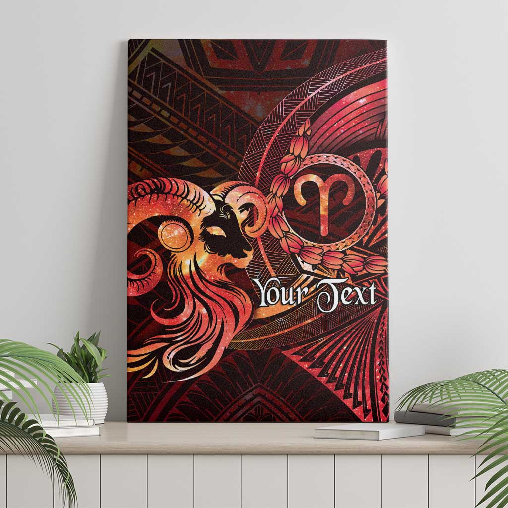 Personalised Polynesia Zodiac Aries Canvas Wall Art Galaxy Polynesian Pattern Chest Tattoo Style LT14 - Polynesian Pride