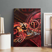 Personalised Polynesia Zodiac Aries Canvas Wall Art Galaxy Polynesian Pattern Chest Tattoo Style LT14 - Polynesian Pride