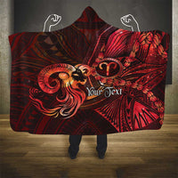 Personalised Polynesia Zodiac Aries Hooded Blanket Galaxy Polynesian Pattern Chest Tattoo Style LT14 - Polynesian Pride