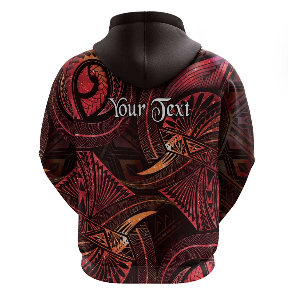 Personalised Polynesia Zodiac Aries Hoodie Galaxy Polynesian Pattern Chest Tattoo Style LT14 - Polynesian Pride