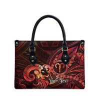 Personalised Polynesia Zodiac Aries Leather Bag Galaxy Polynesian Pattern Chest Tattoo Style LT14 - Polynesian Pride