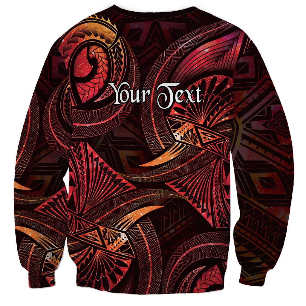 Personalised Polynesia Zodiac Aries Sweatshirt Galaxy Polynesian Pattern Chest Tattoo Style LT14 - Polynesian Pride