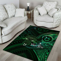 Personalised Polynesia Zodiac Taurus Area Rug Galaxy Polynesian Pattern Chest Tattoo Style LT14 - Polynesian Pride