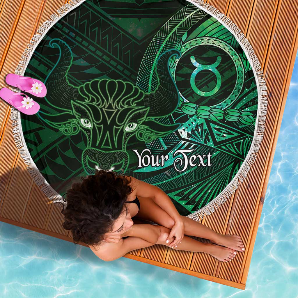 Personalised Polynesia Zodiac Taurus Beach Blanket Galaxy Polynesian Pattern Chest Tattoo Style LT14 - Polynesian Pride