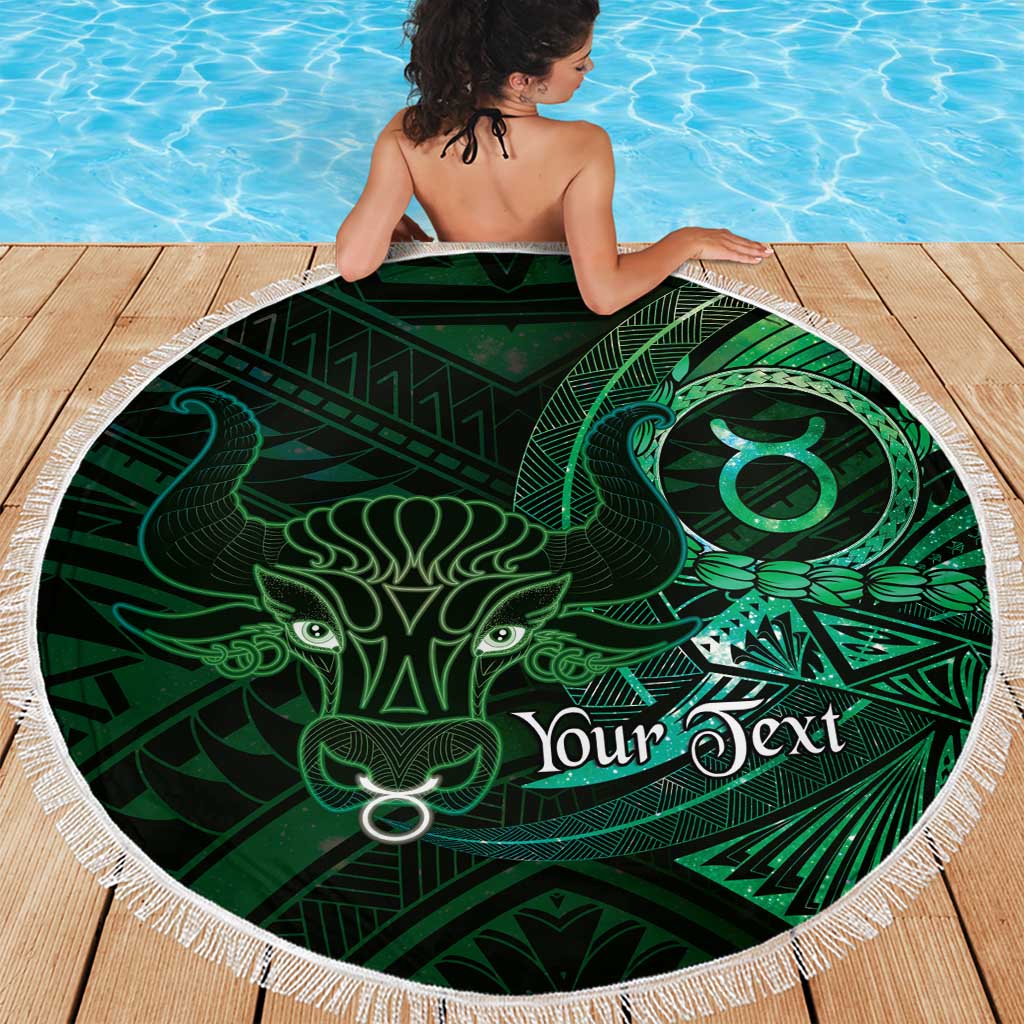 Personalised Polynesia Zodiac Taurus Beach Blanket Galaxy Polynesian Pattern Chest Tattoo Style LT14 - Polynesian Pride