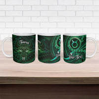 Personalised Polynesia Zodiac Taurus Ceramic Mug Galaxy Polynesian Pattern Chest Tattoo Style LT14 - Polynesian Pride