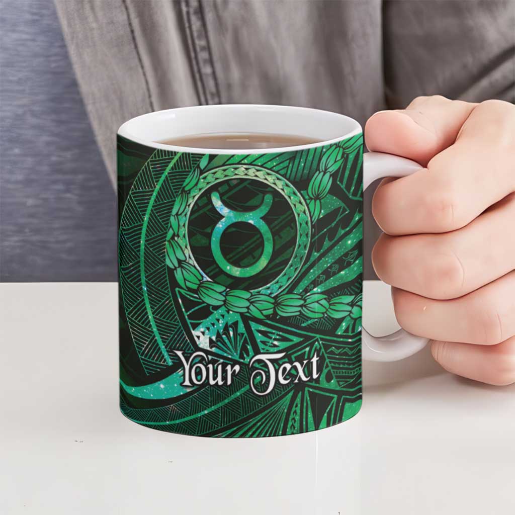 Personalised Polynesia Zodiac Taurus Ceramic Mug Galaxy Polynesian Pattern Chest Tattoo Style LT14 - Polynesian Pride