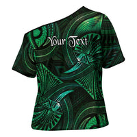 Personalised Polynesia Zodiac Taurus Cross Shoulder Shirt Galaxy Polynesian Pattern Chest Tattoo Style LT14 - Polynesian Pride