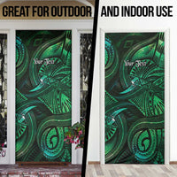 Personalised Polynesia Zodiac Taurus Door Cover Galaxy Polynesian Pattern Chest Tattoo Style LT14 - Polynesian Pride