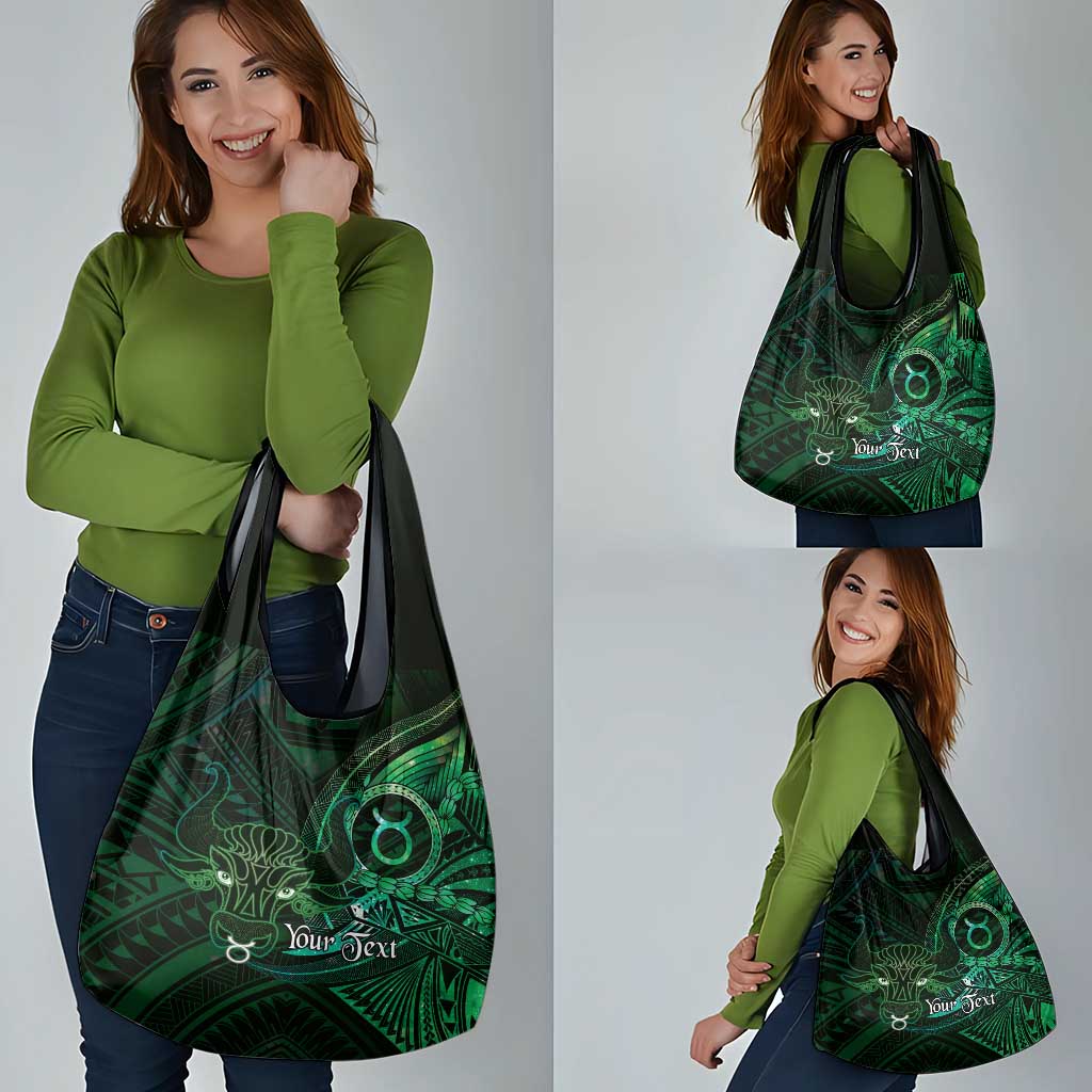 Personalised Polynesia Zodiac Taurus Grocery Bag Galaxy Polynesian Pattern Chest Tattoo Style LT14 - Polynesian Pride