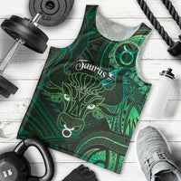 Personalised Polynesia Zodiac Taurus Men Tank Top Galaxy Polynesian Pattern Chest Tattoo Style LT14 - Polynesian Pride