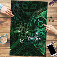 Personalised Polynesia Zodiac Taurus Puzzle Galaxy Polynesian Pattern Chest Tattoo Style LT14 Green - Polynesian Pride