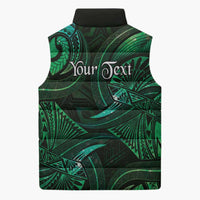 Personalised Polynesia Zodiac Taurus Sleeveless Puffer Jacket Galaxy Polynesian Pattern Chest Tattoo Style LT14 - Polynesian Pride