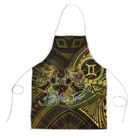 Personalised Polynesia Zodiac Gemini Apron Galaxy Polynesian Pattern Chest Tattoo Style LT14 Yellow - Polynesian Pride