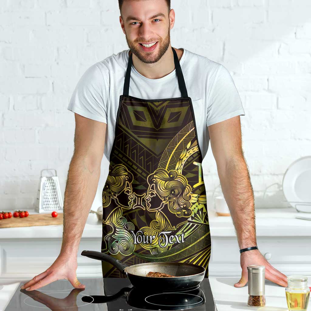 Personalised Polynesia Zodiac Gemini Apron Galaxy Polynesian Pattern Chest Tattoo Style LT14 - Polynesian Pride