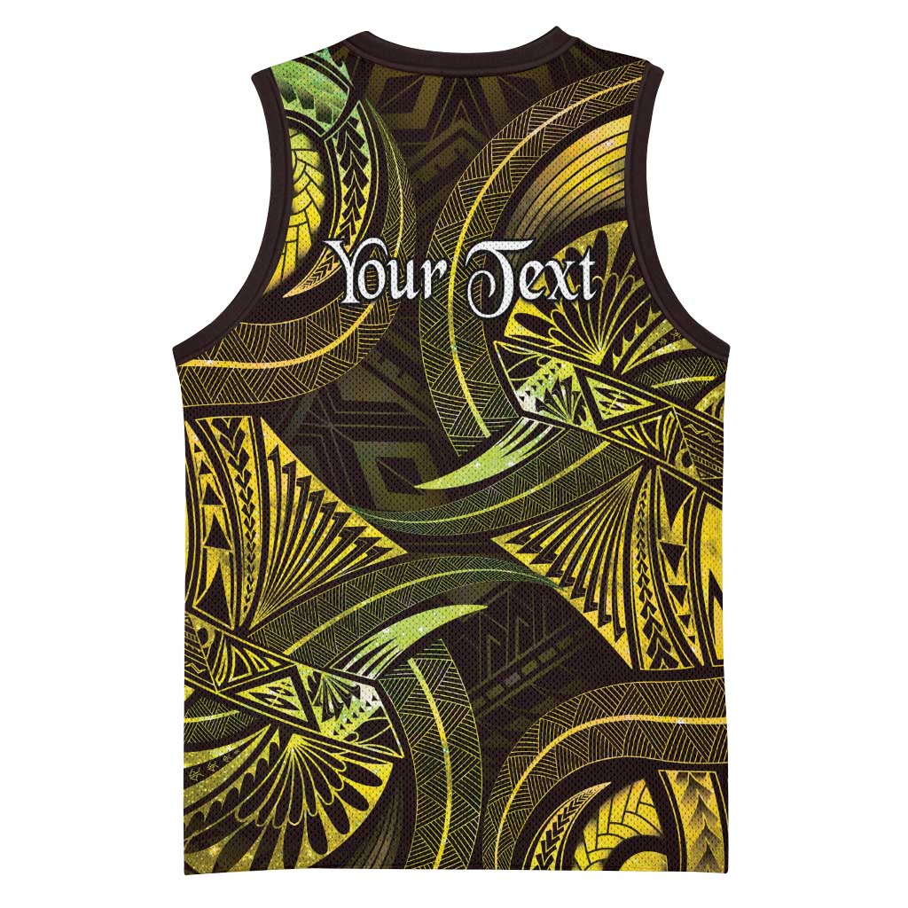 Personalised Polynesia Zodiac Gemini Basketball Jersey Galaxy Polynesian Pattern Chest Tattoo Style LT14 - Polynesian Pride