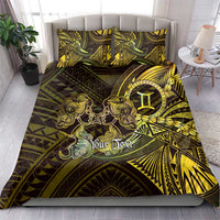 Personalised Polynesia Zodiac Gemini Bedding Set Galaxy Polynesian Pattern Chest Tattoo Style LT14 - Polynesian Pride